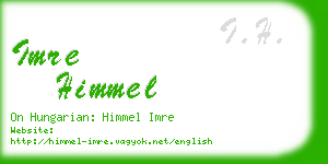 imre himmel business card